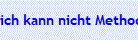 ich kann nicht Methode